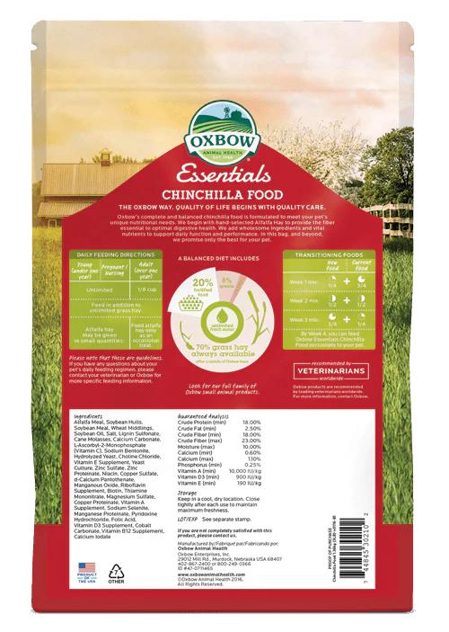 Oxbow Essentials - Chinchilla Food - Image 2