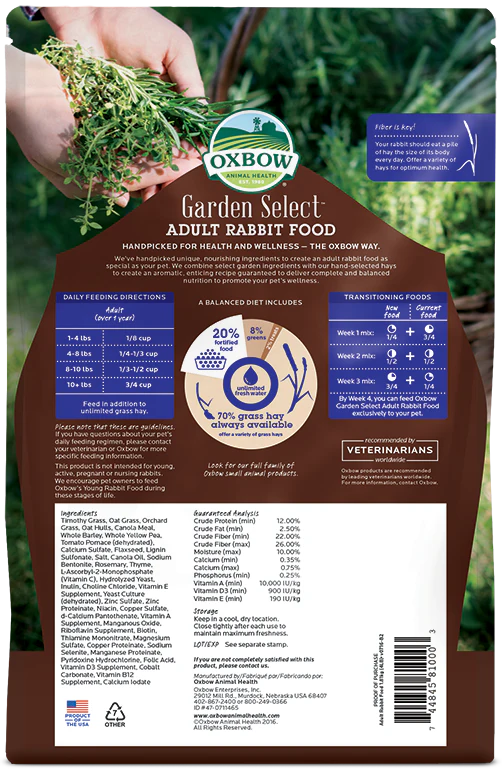 Oxbow Garden Select Adult Rabbit Food - Image 2
