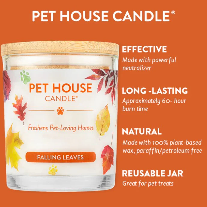 Pet House Candle, Falling Leaves 9oz - Image 4