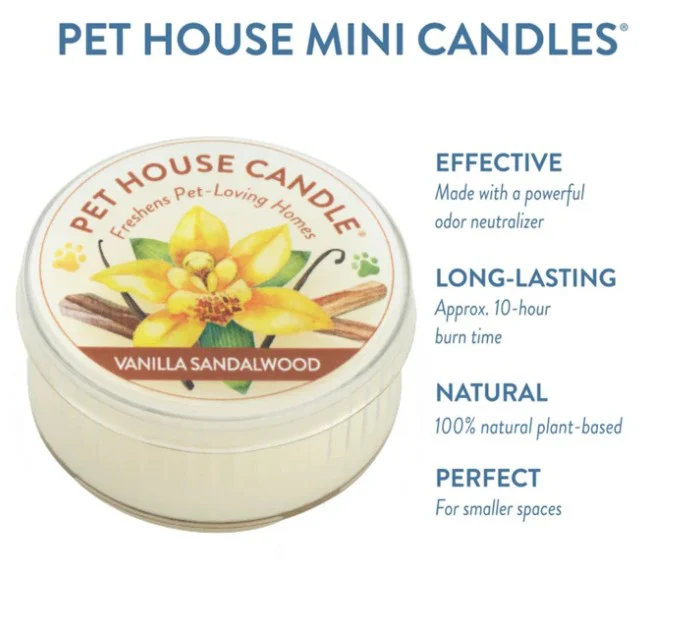 Pet House Candles Vanilla Sandalwood Mini Candle 1.5oz - Image 2