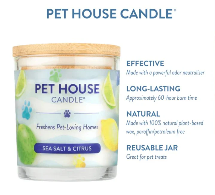 Pet House Candle, Sea Salt & Citrus, 9oz - Image 4
