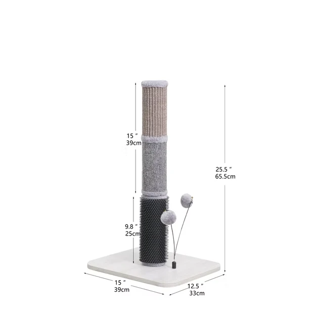 Urbane Grey Multi-Activity 24.5" Scratching Post - Image 7
