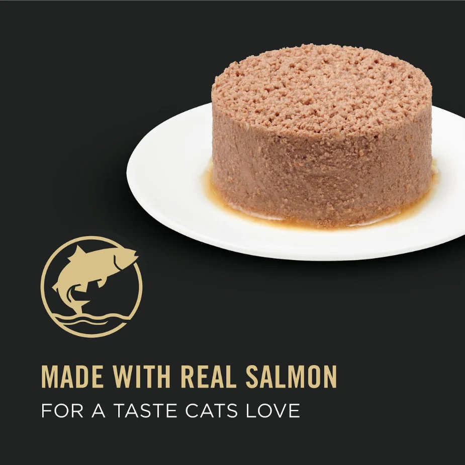 Purina Pro Plan Hairball Control Salmon Entree Pate Cat Food 3oz - Image 2