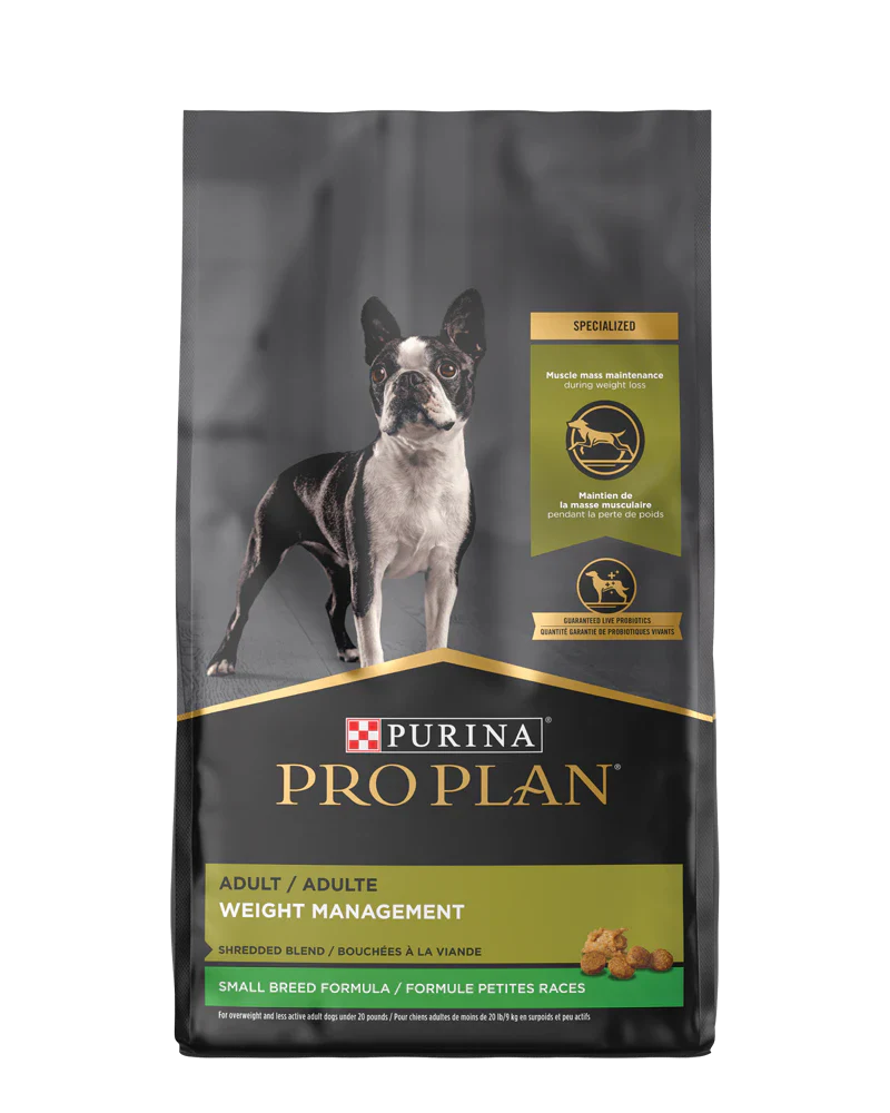 Purina Pro Plan Adult Weight Management Shredded Blend Small Breed Chicken & Rice Formula, 6lb