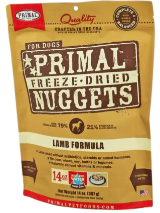 Primal Freeze-Dried Nuggets for Dogs, Lamb