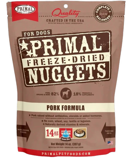 Primal Freeze Dried Nuggets, Pork, 14oz