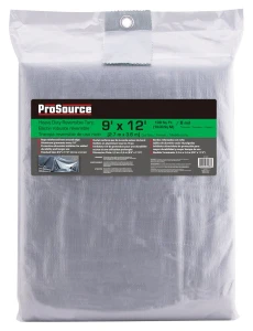 Tarp, Green & Silver Polyethylene, 12"LX9"W, 8ml Thick - Image 2
