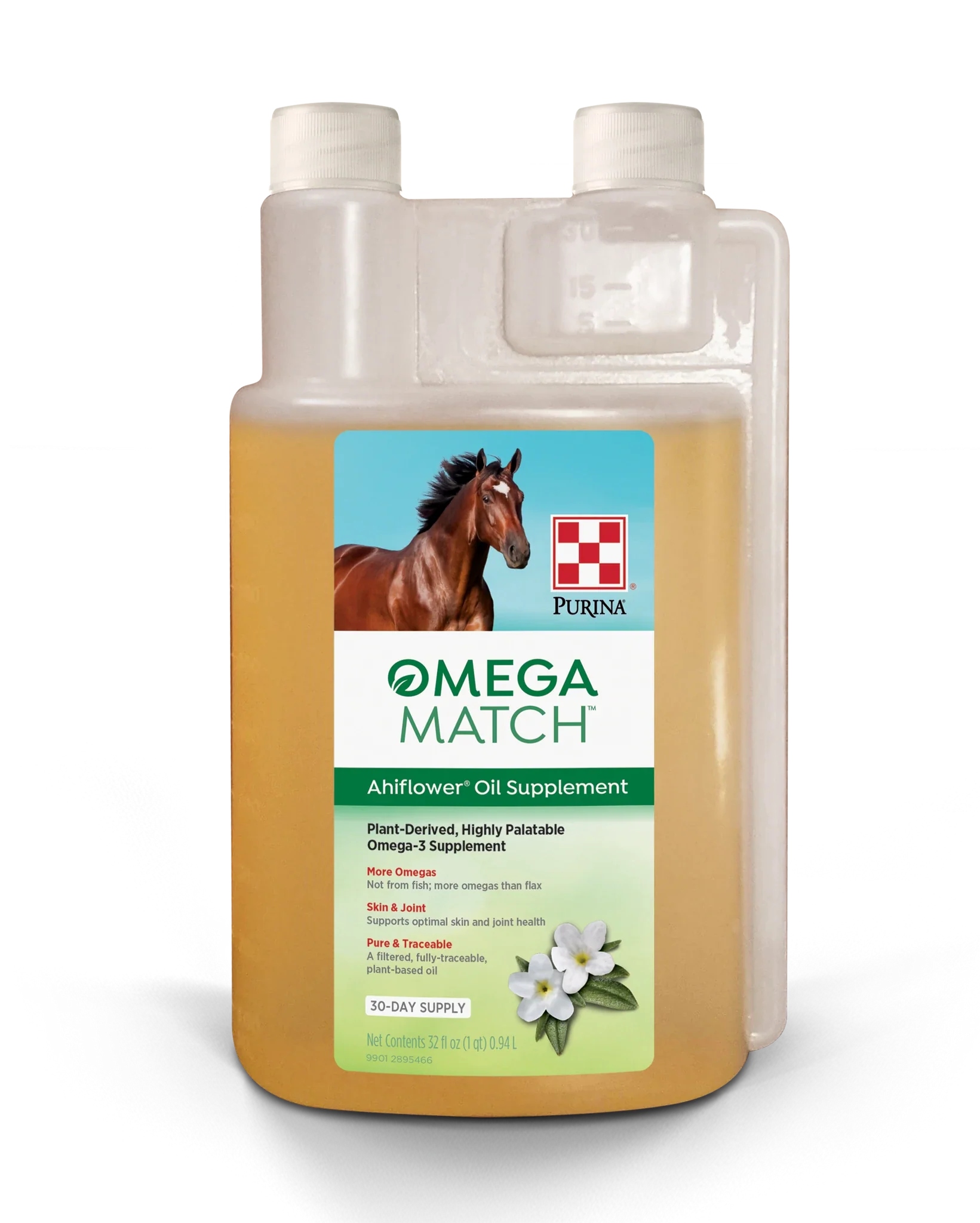 Purina Omega Match Equine Ahiflower® Oil Supplement- 32 OZ and 1 Gallon Available - Image 3