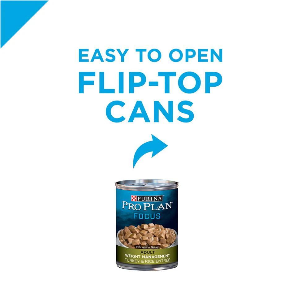 Purina Pro Plan Focus Adult Weight Management Turkey & Rice Entree Canned Dog Food - Image 5