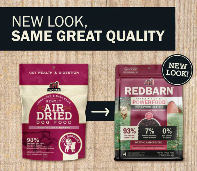 Redbarn Air Dried Dog Food Powerfood Gut Health and Digestion Beef & Lamb Recipe, 2lbs - Image 2