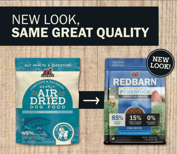 Redbarn Air Dried Dog Food Powerfood Gut Health and Digestion Fish Recipe, 2lbs - Image 2