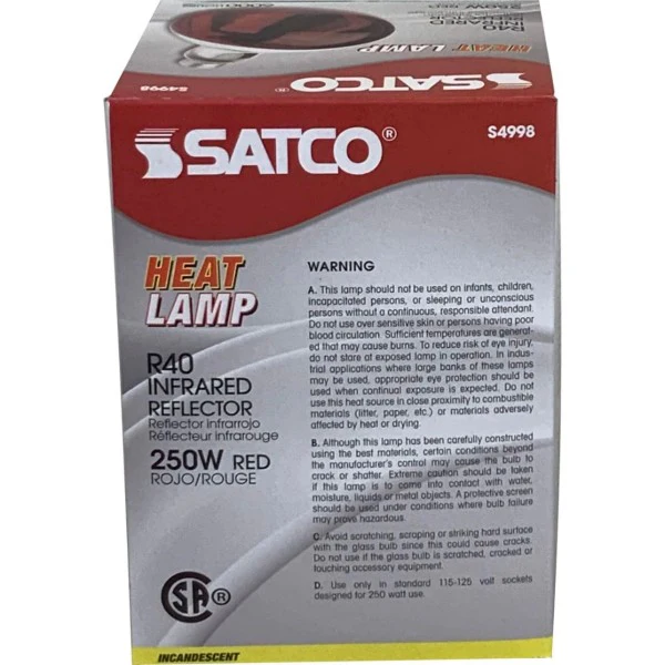 Red Heat Lamp Bulb 250w - Image 3
