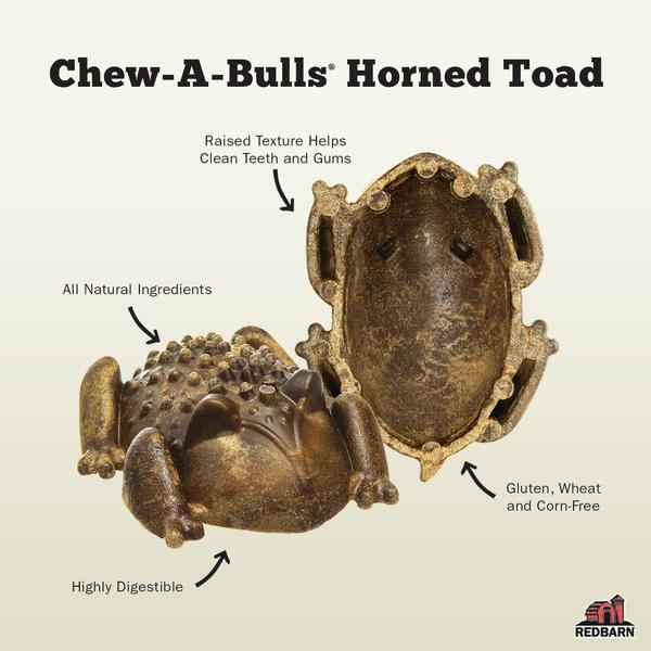 Redbarn Naturals Chew-A-Bulls® Horned Toad Dental Dog Treat - Large, 4" - Image 3
