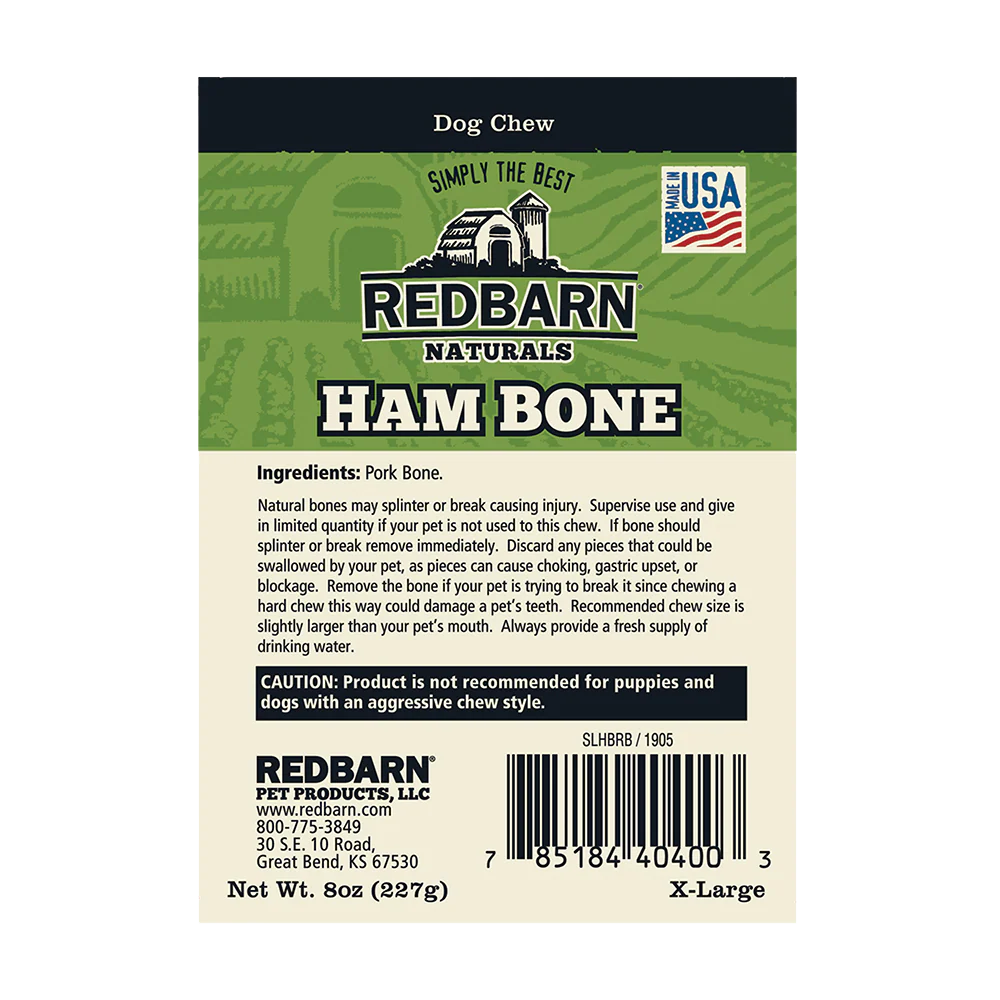 Redbarn X-Large Ham Bone Dog Treat - Image 3