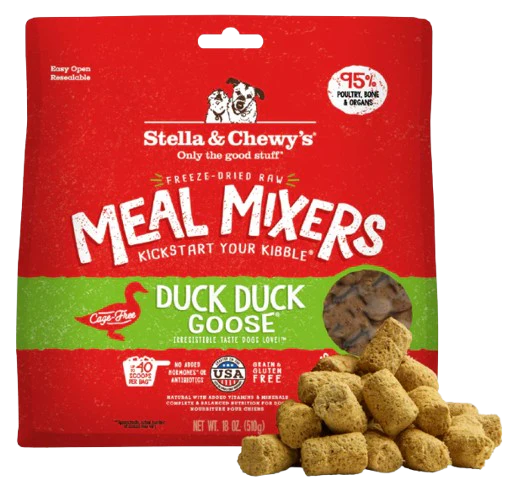 Stella & Chewy's Duck Duck Goose Meal Mixers for Dogs, 18oz
