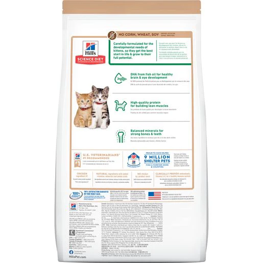 Hill's Science Diet Kitten No Corn, Wheat or Soy Dry Cat Food, Chicken, 3.5 lb Bag - Image 3