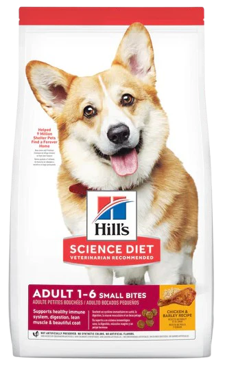 Hill's Science Diet Adult Small Bites Chicken & Barley Recipe Dry Dog Food, 35lb