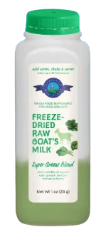 Shepherd Boy Farms Raw Freeze-Dried Goat Milk for Dogs & Cats, Super Greens Blend