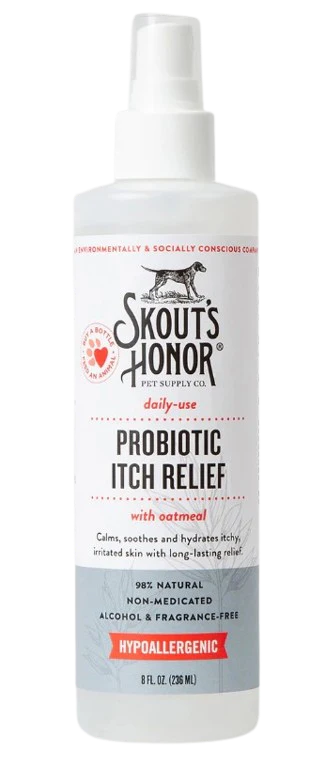 Skout's Honor Probiotic Itch Relief Spray for Dogs & Cats, 8oz