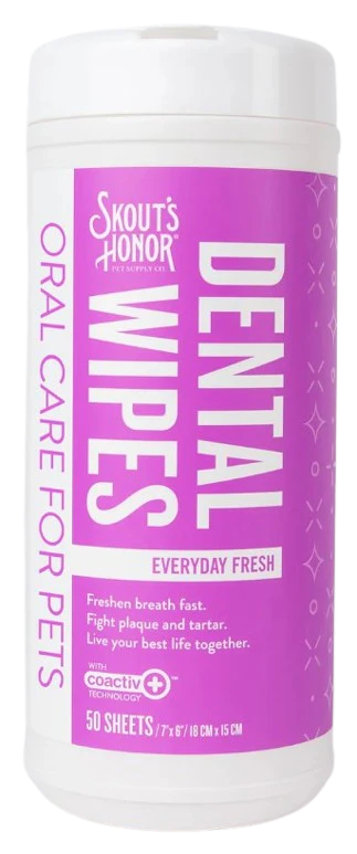 Skout's Honor Dental Wipes for Dogs & Cats, 50ct