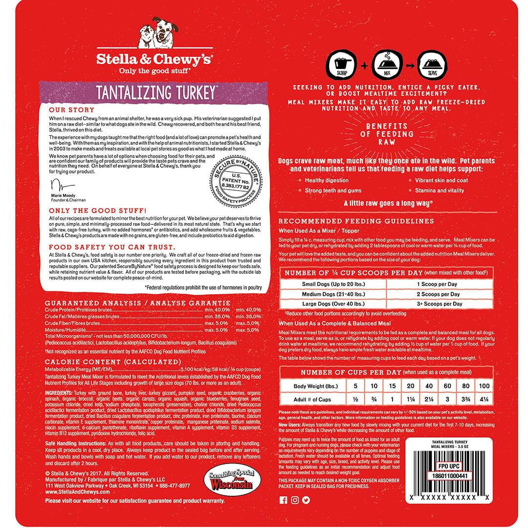 Stella & Chewy's Tantalizing Turkey Meal Mixers for Dogs - Image 2
