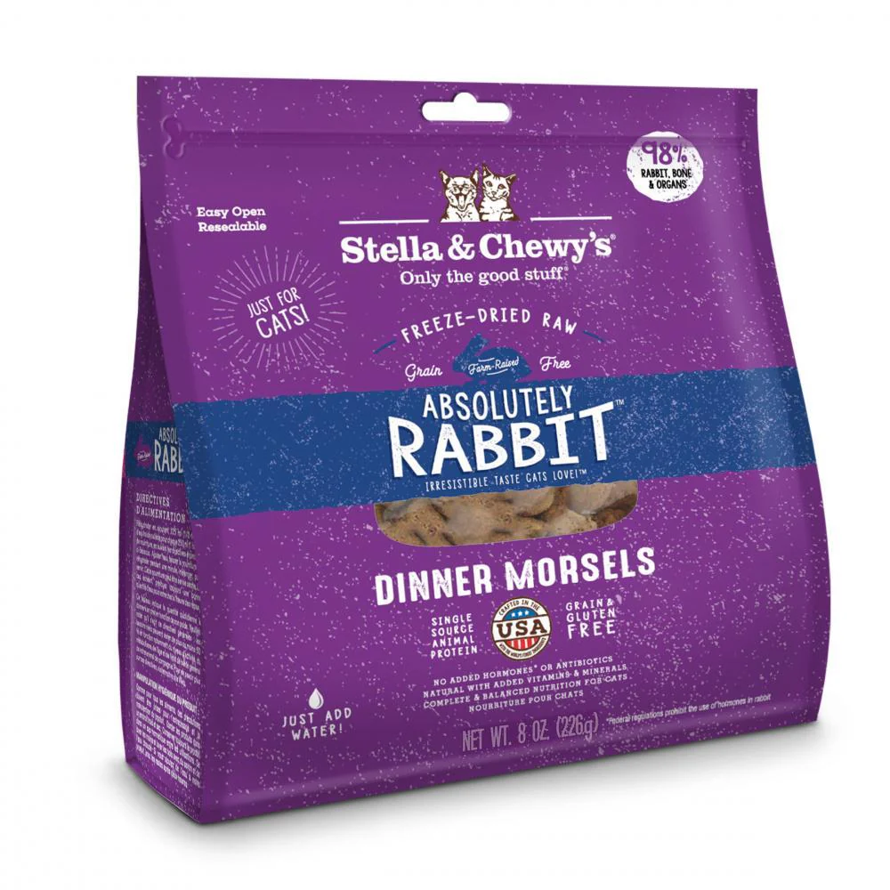 Stella & Chewy's Absolutely Rabbit Dinner Morsels Grain Free Freeze Dried Raw Cat Food - Image 2