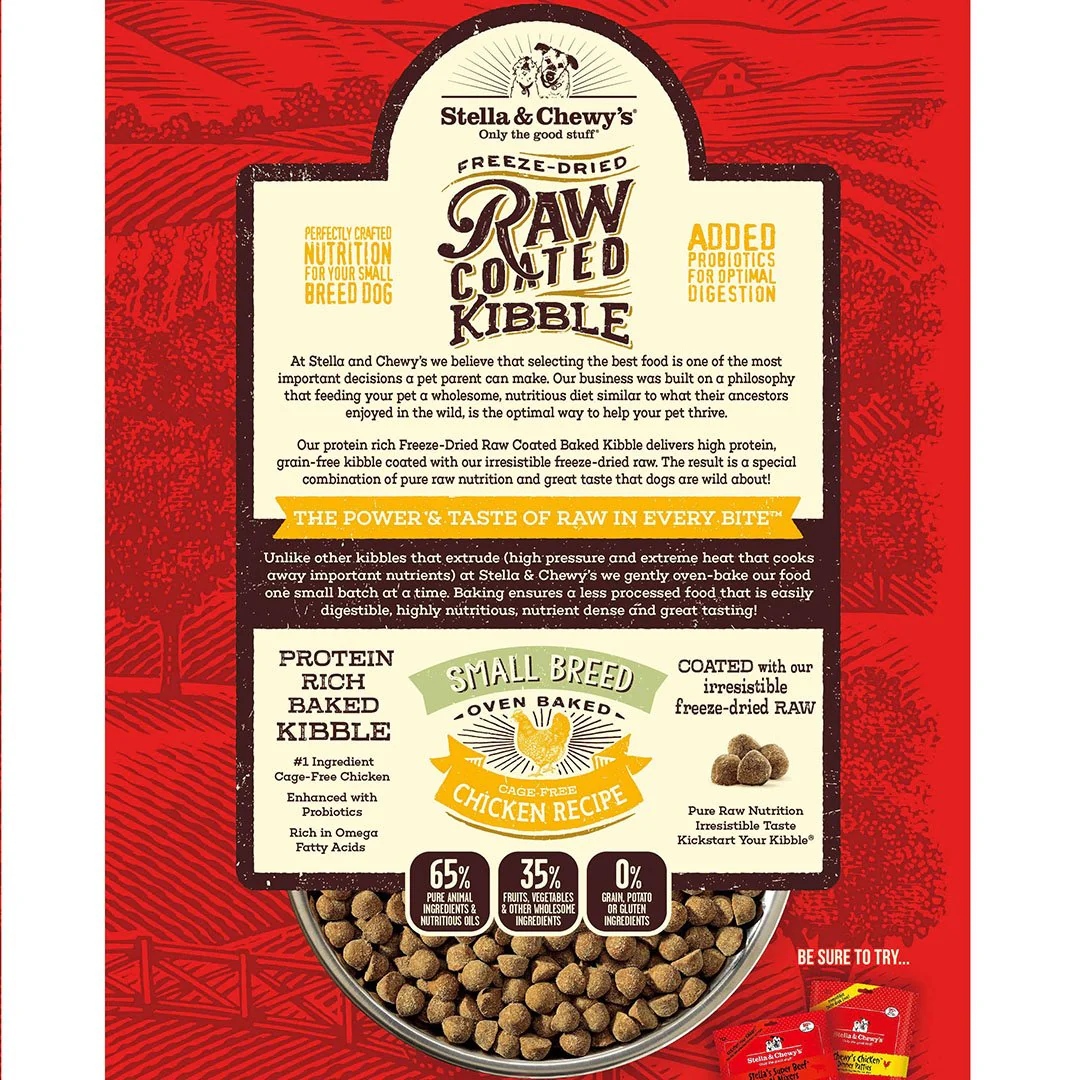 Stella & Chewy's Cage-Free Chicken Raw Coated Dog Kibble for Small Breeds - Image 2