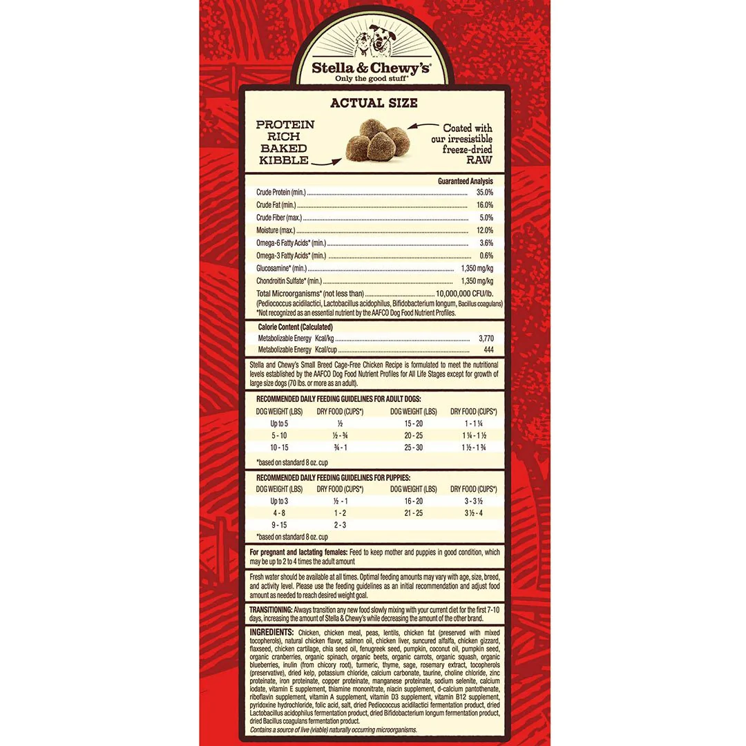 Stella & Chewy's Cage-Free Chicken Raw Coated Dog Kibble for Small Breeds - Image 3
