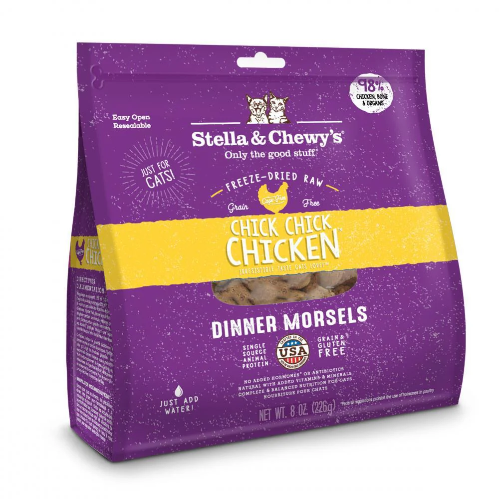 Stella & Chewy's Grain Free Chick Chick Chicken Dinner Morsels Freeze Dried Raw Cat Food - Image 3