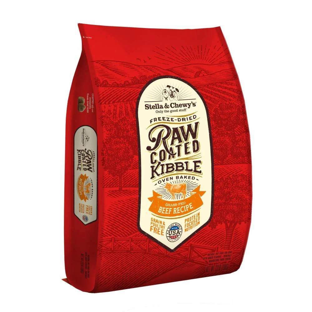Stella & Chewy's Raw Coated Kibble Grass Fed Beef Recipe Dry Dog Food