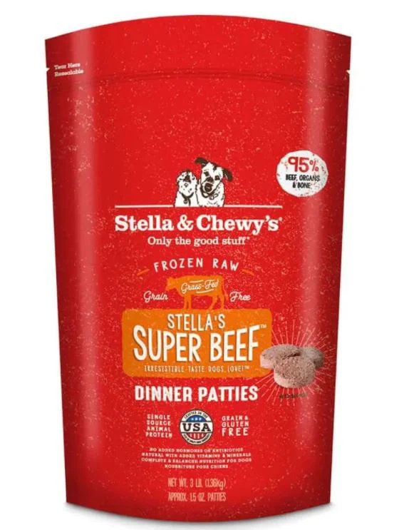 Stella & Chewy's Super Beef Frozen Raw Dinner Patties