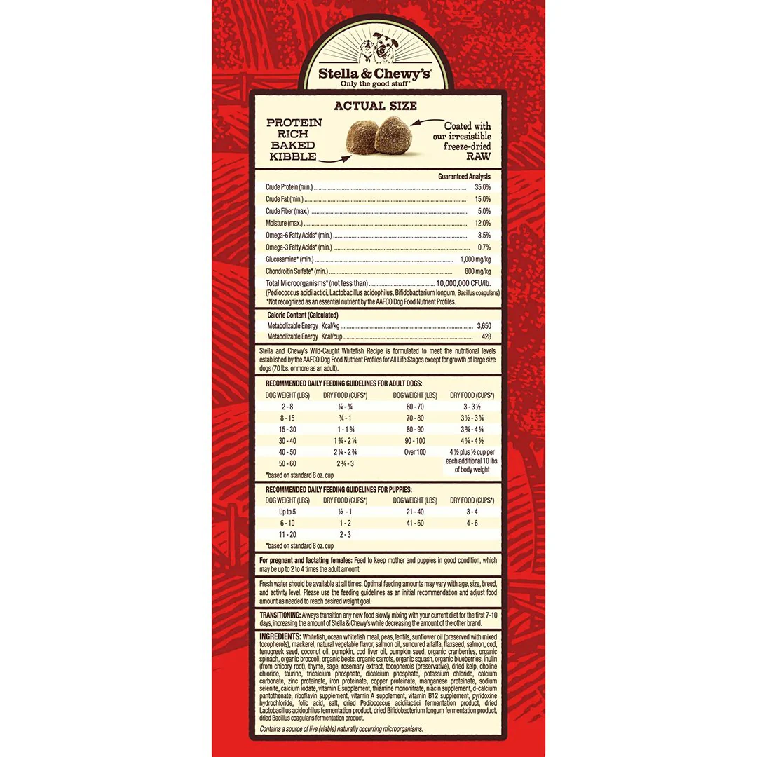 Stella & Chewy's Wild-Caught Whitefish Raw Coated Kibble - Image 3