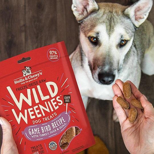 Stella & Chewy's Wild Weenies Grain Free Game Bird Recipe Freeze Dried Raw Dog Treats - Image 2
