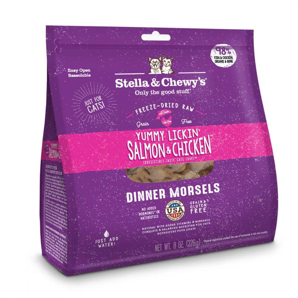Stella & Chewy's Yummy Lickin' Salmon & Chicken Dinner Grain Free Freeze Dried Raw Cat Food - Image 3