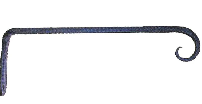 12" Straight Hanger Downturn Hook