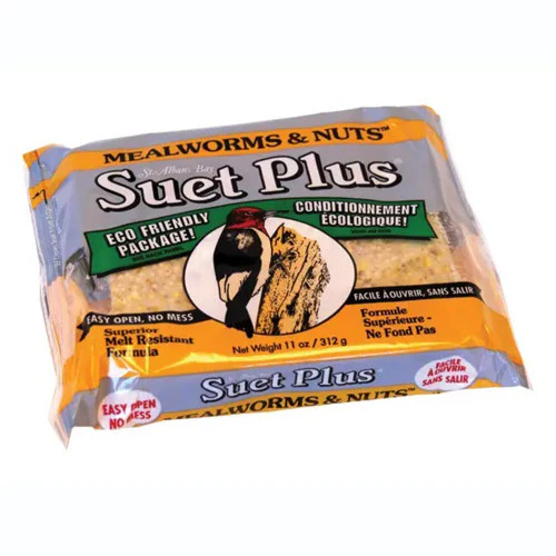 Suet Plus Mealworm & Nuts Blend Suet Cake, 11 oz