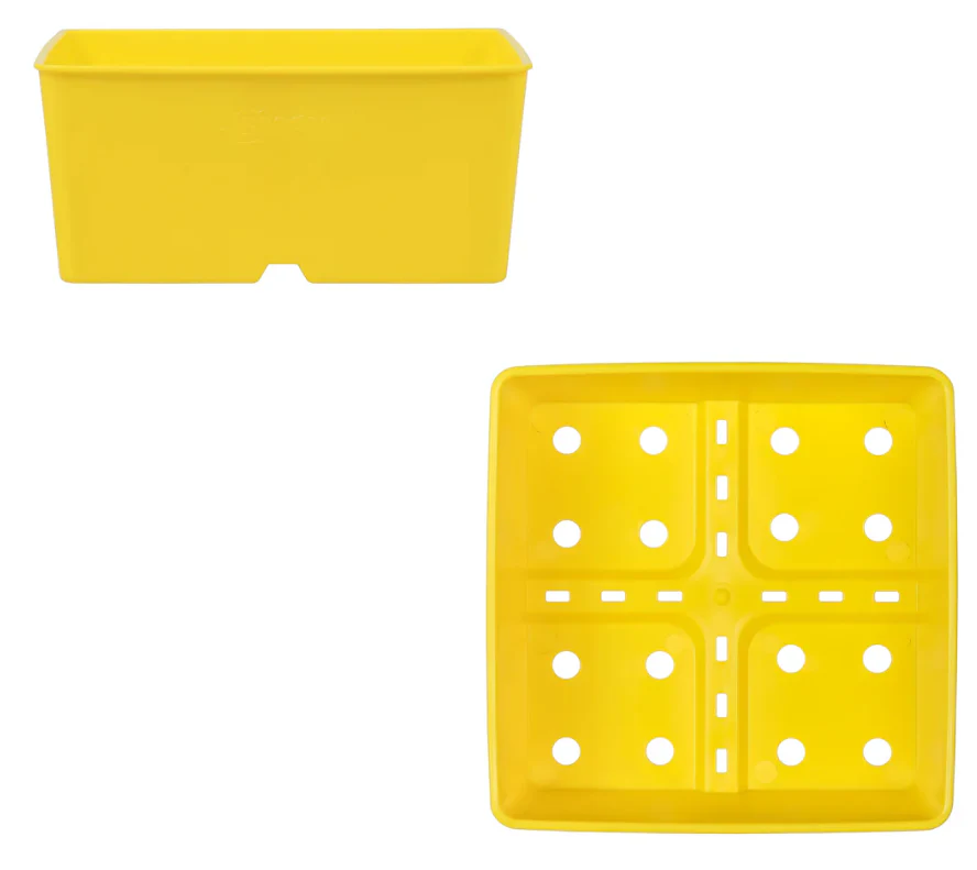 Sunpack 5" Square Pot, Yellow