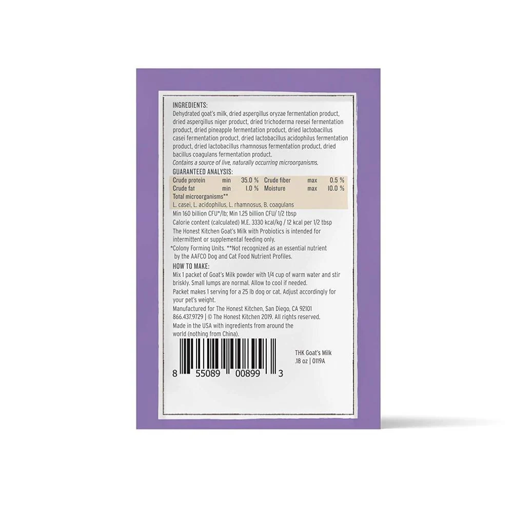 The Honest Kitchen Daily Boosters Probiotic Goat's Milk Liquid Treat for Dogs and Cats - Image 3