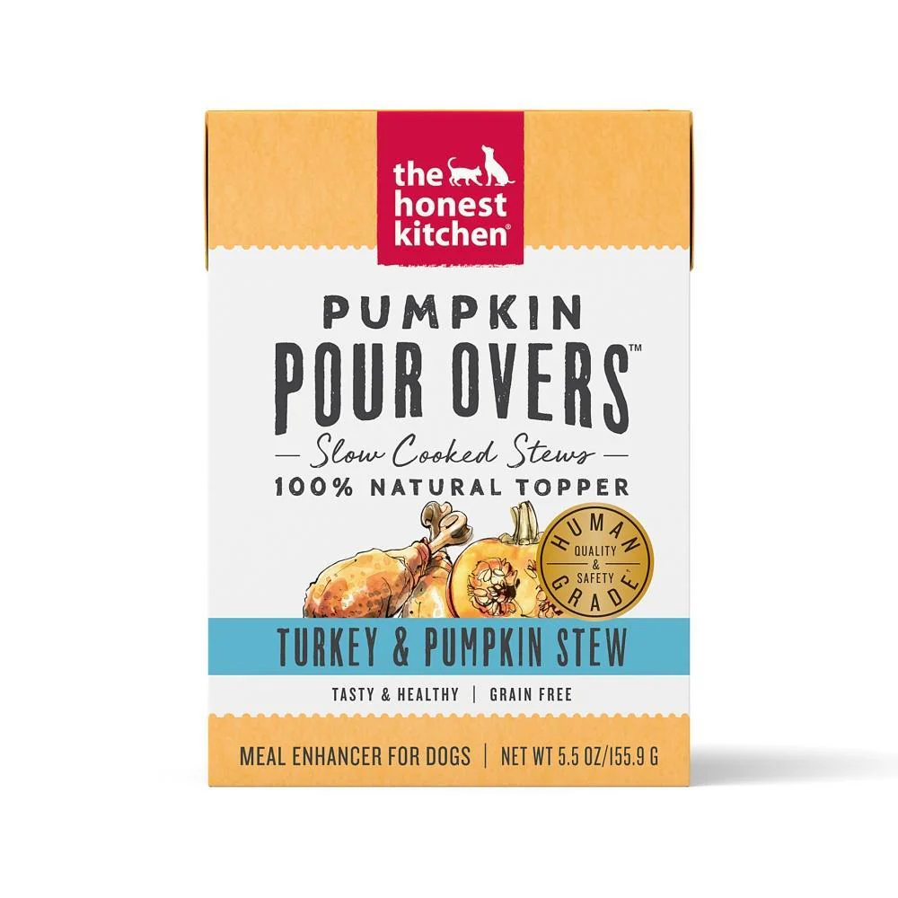 The Honest Kitchen Pumpkin Pour Overs Turkey & Pumpkin Stew Recipe Food Topper for Dogs