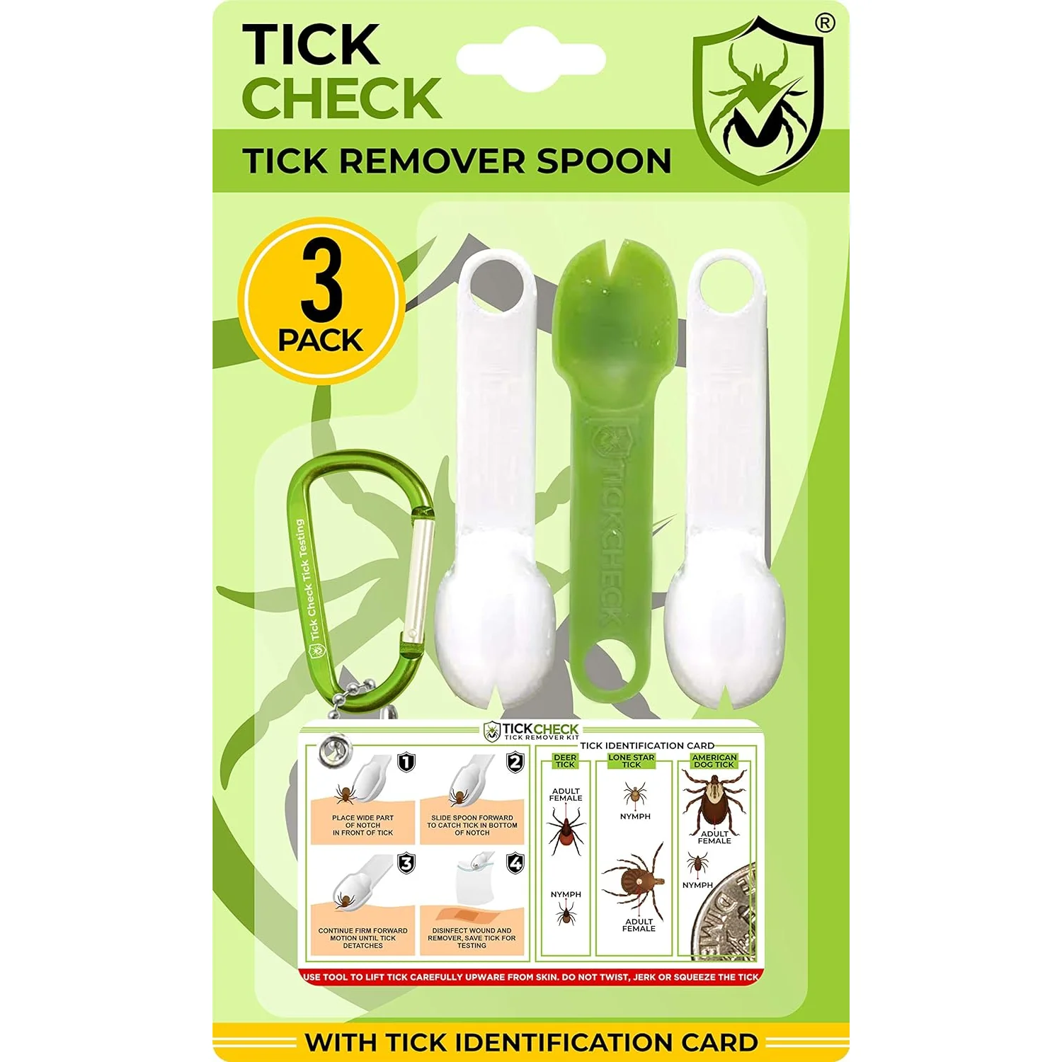 TickCheck Tick Remover Spoon 3 Pack- 12pc Hang Strip Display - Image 2