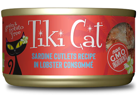 Tiki Cat® Bora Bora Grill™ Sardine Cutlets in Lobster Consomme Canned Cat Food, 2.8oz
