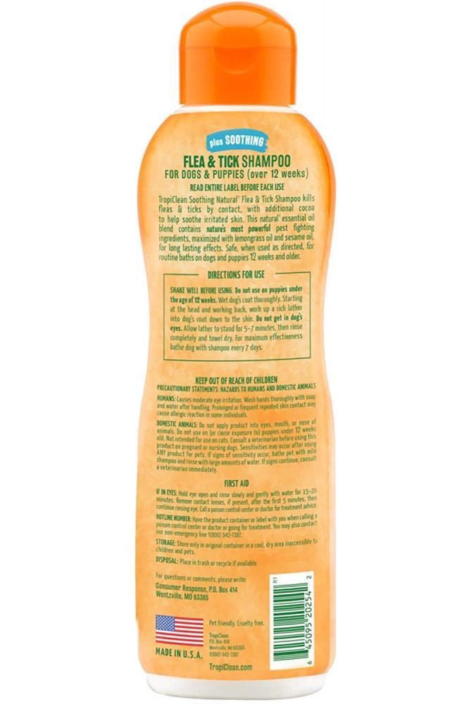 Tropiclean Natural Flea & Tick Shampoo Plus Soothing - Image 3
