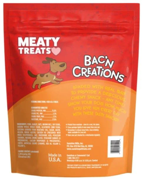 Triumph Meaty Treats Bac'n Creations Bacon & Cheese Dog Treats, 40oz - Image 2