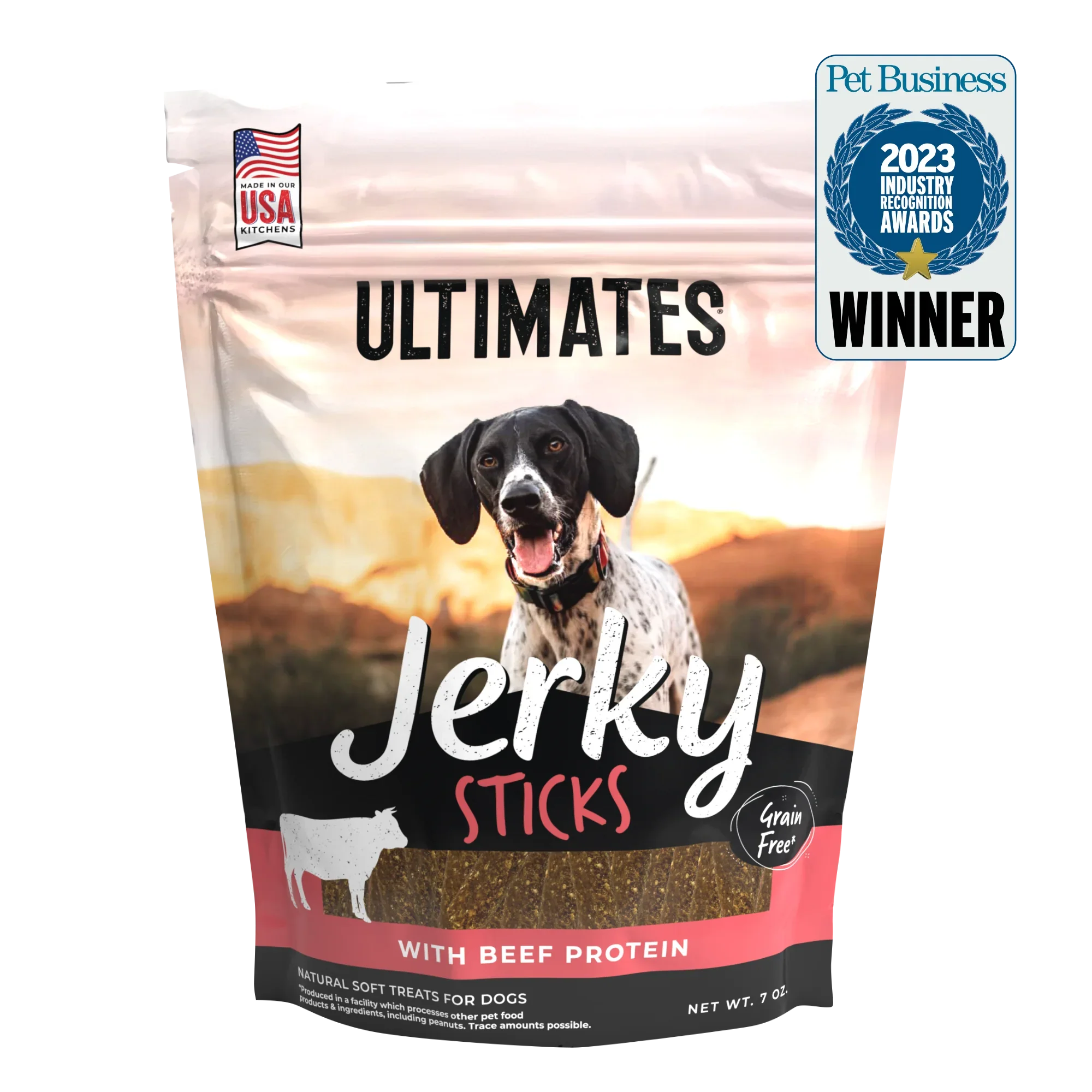 Ultimates Grain Free Jerky Beef Sticks Dog Treats, 7oz