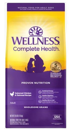 Wellness Complete Health Adult Chicken & Oatmeal, 26lbs