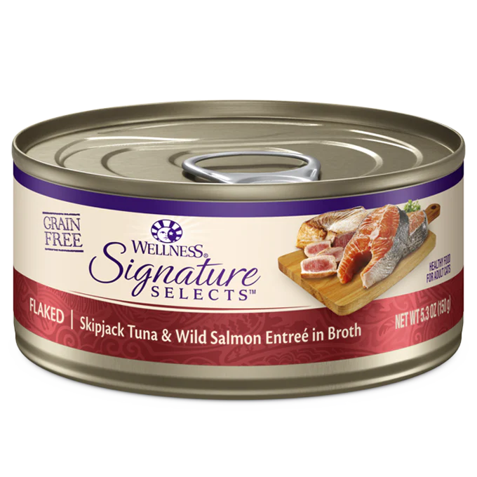Wellness CORE® Signature Selects® Flaked Skipjack Tuna & Salmon Canned Cat Food, 2.8oz