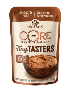 Wellness CORE® Tiny Tasters™ Pate, Chicken & Turkey, Wet Cat Food, 1.75oz Pouch