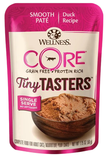 Wellness CORE® Tiny Tasters™ Pate, Duck, Wet Cat Food, 1.75oz Pouch
