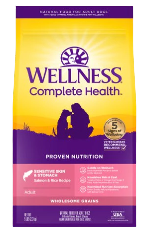 Wellness Complete Health Sensitive Skin & Stomach Salmon & Rice, 24lbs
