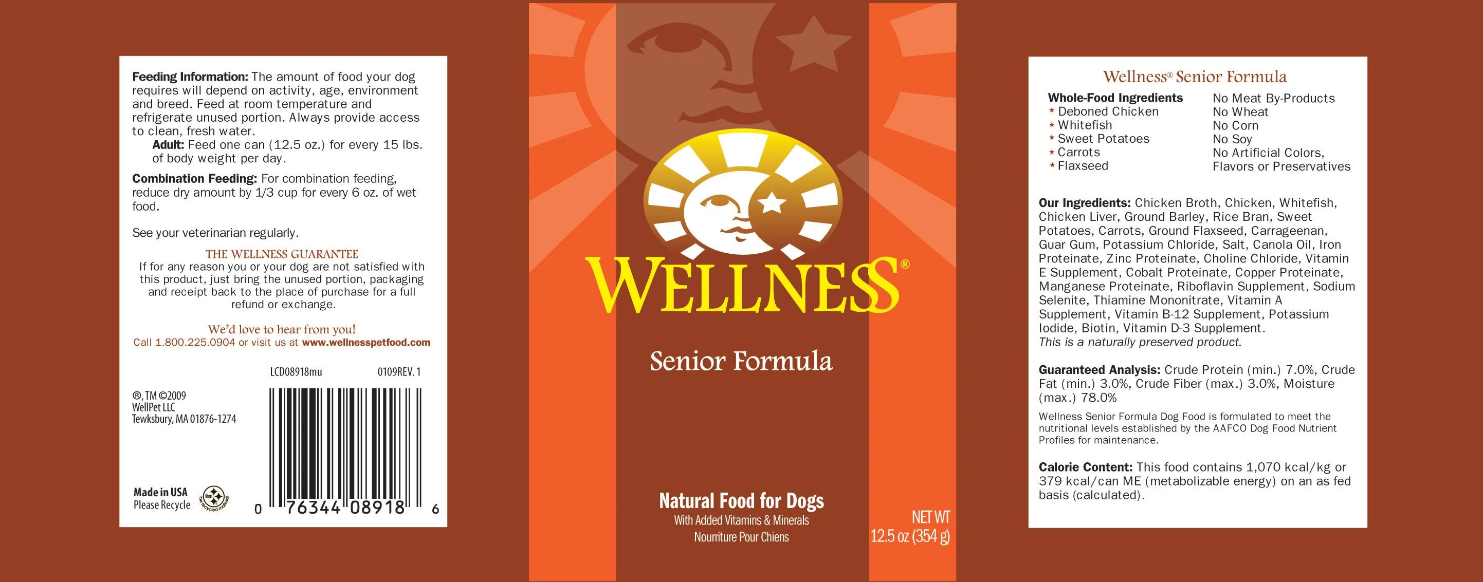 Wellness Complete Health Natural Senior Health Chicken and Sweet Potato Recipe Wet Canned Dog Food - Image 2